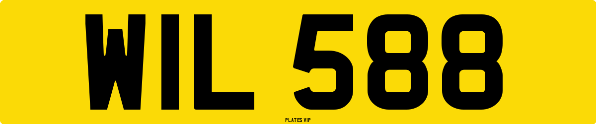 WIL 588 Dateless Number Plate For Sale Buy Now Plates VIP